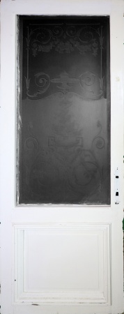 Antike Musselinglas-Türen Jugendstil Kiefer