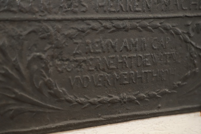 Antike Kaminplatte Renaissance Gusseisen